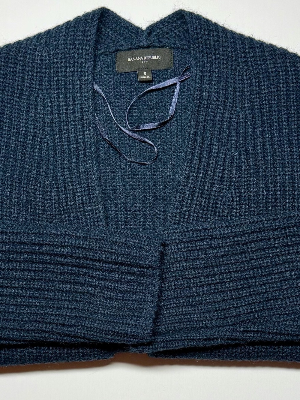 Banana Republic Navy Blue Chunky Rib Knit Cardigan Sweater Women’s‎ Small Cozy